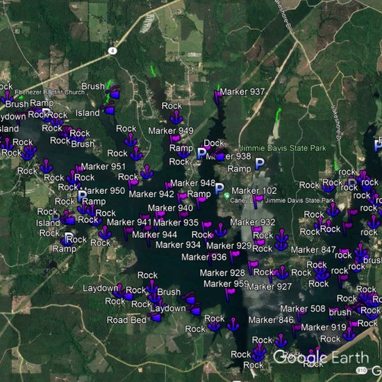 Caney Creek Lake Breakdown - Bass Fishing Hot Spots & Waypoints