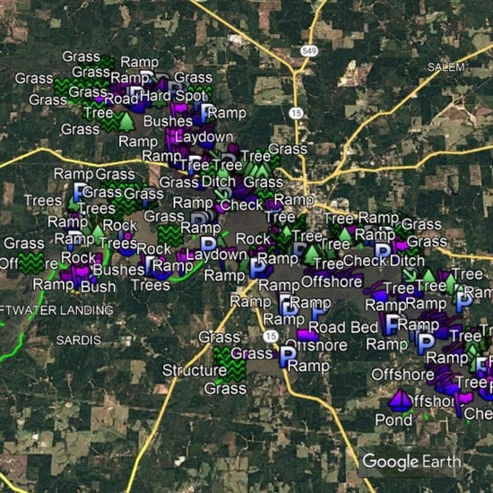 D'Arboone Lake Breakdown - Bass Fishing Hot Spots & Waypoints