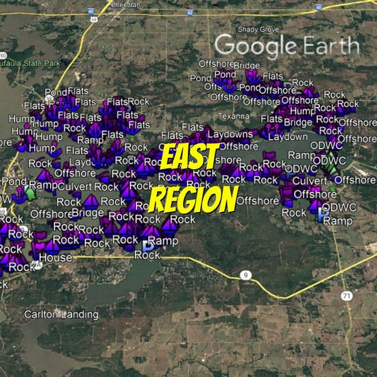 Eufaula OK Lake Breakdown - Bass Fishing Hot Spots & Waypoints