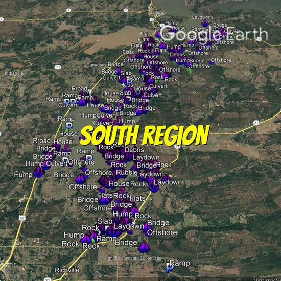 Eufaula OK Lake Breakdown - Bass Fishing Hot Spots & Waypoints