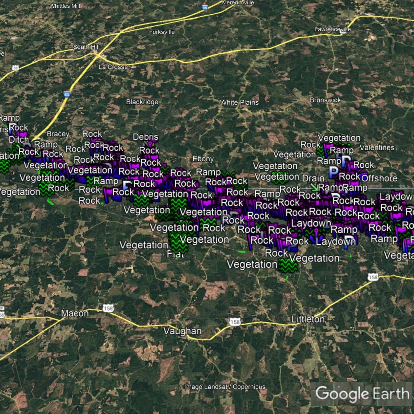 Gaston Lake Breakdown - Bass Fishing Hot Spots & Waypoints