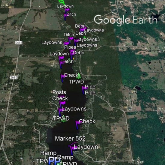 Gladewater Lake Breakdown - Bass Fishing Hot Spots & Waypoints