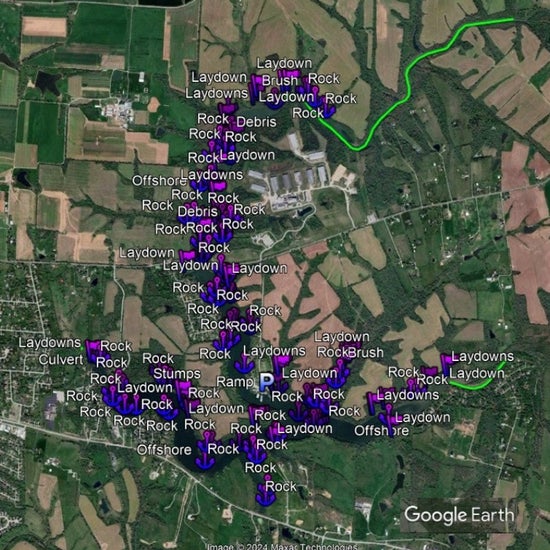 Guist Creek Lake Breakdown - Bass Fishing Hot Spots & Waypoints