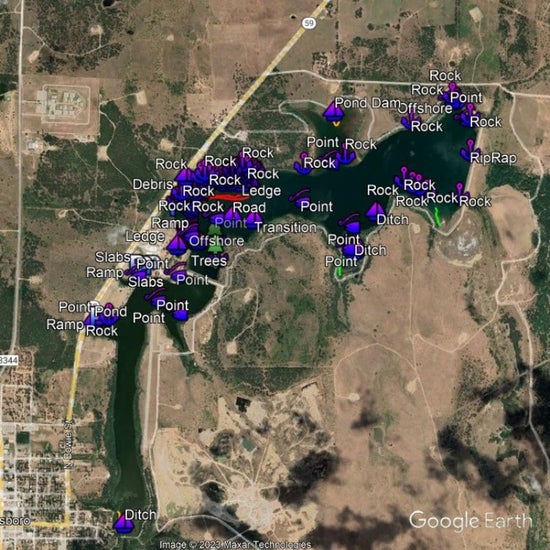 Jacksboro Lake Breakdown - Bass Fishing Hot Spots & Waypoints