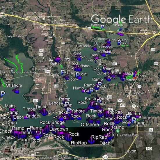 Lavon Lake Breakdown - Bass Fishing Hot Spots & Waypoints