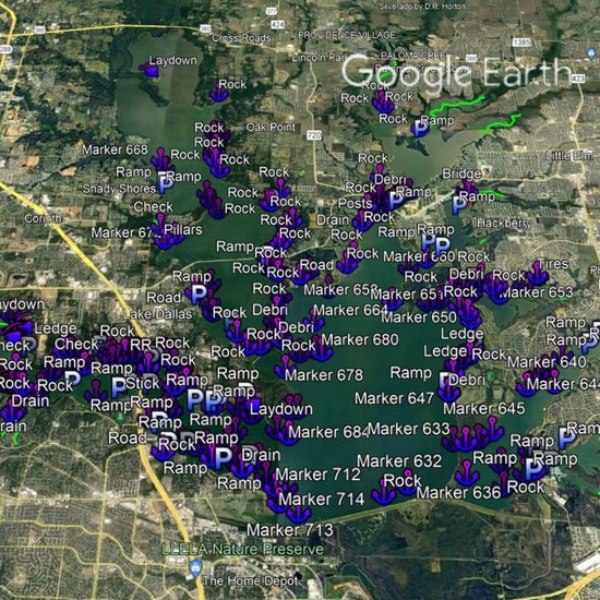 Lewisville Lake Breakdown - Bass Fishing Hot Spots & Waypoints