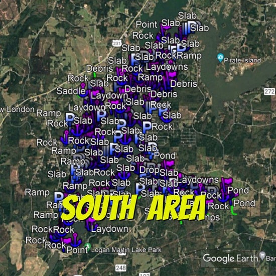 Logan Martin Lake Breakdown - Bass Fishing Hot Spots & Waypoints