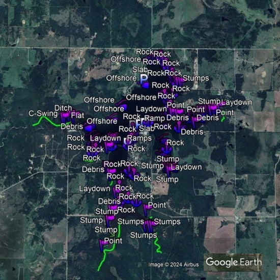 Okemah Lake Breakdown - Bass Fishing Hot Spots & Waypoints