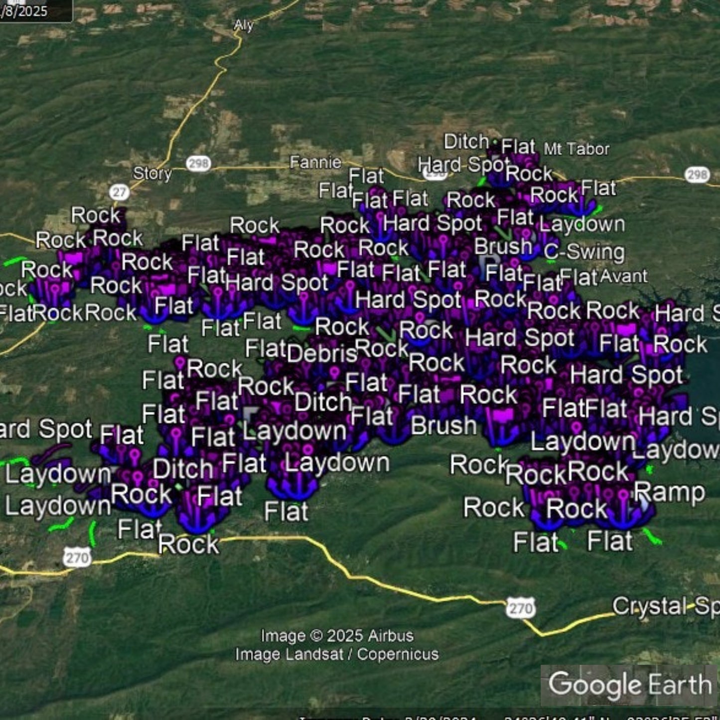 Ouachita Lake Breakdown - Bass Fishing Hot Spots & Waypoints