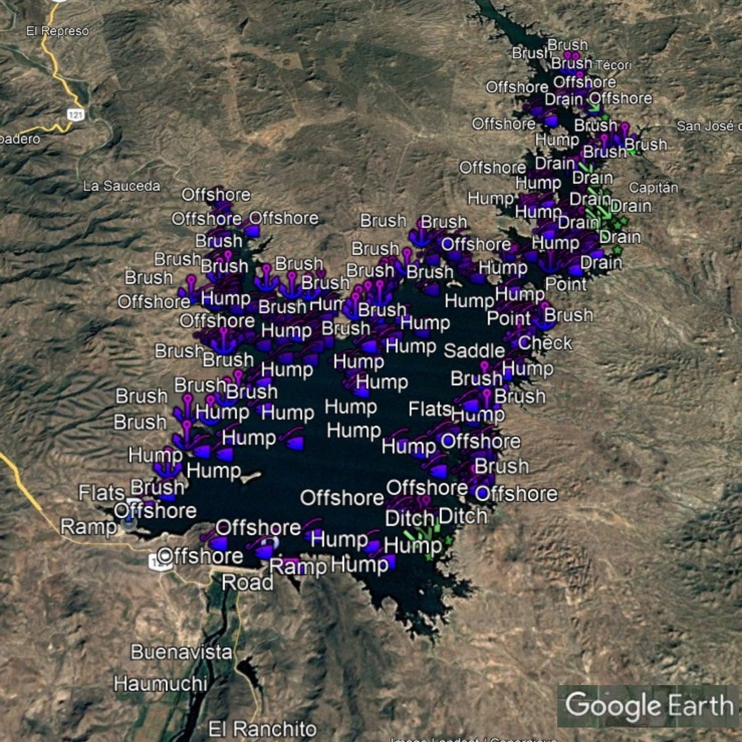 Oviachic Lake Breakdown - Bass Fishing Hot Spots & Waypoints