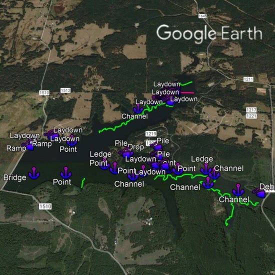 Pinkston Lake Breakdown - Bass Fishing Hot Spots & Waypoints