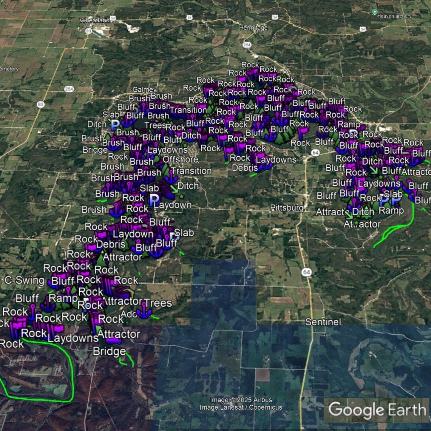 Pomme de Terre Lake - Lake Breakdown Bass Fishing Hot Spots & Waypoints