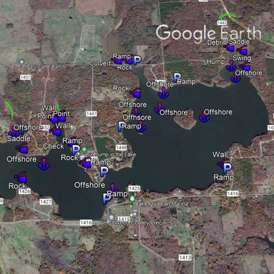 Quitman Lake Breakdown - Bass Fishing Hot Spots & Waypoints