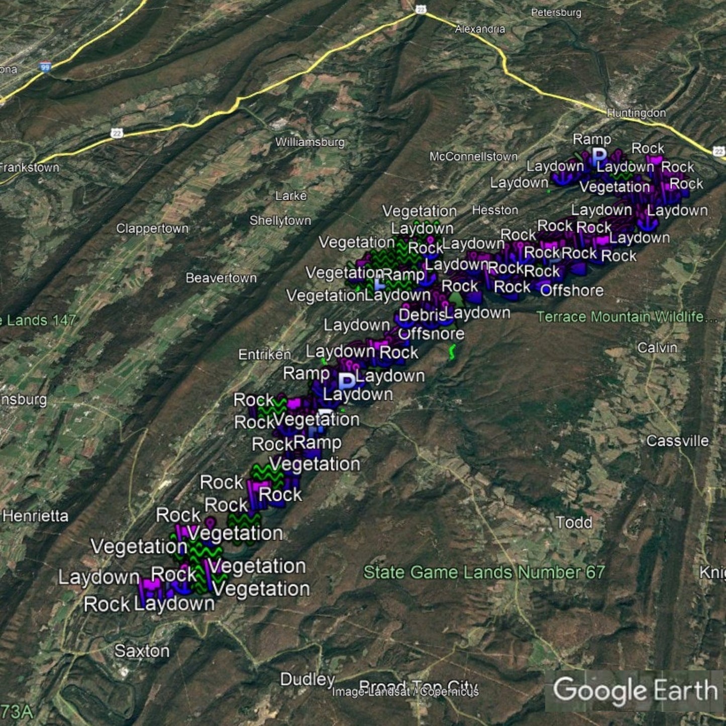 Raystown Lake Breakdown - Bass Fishing Hot Spots & Waypoints
