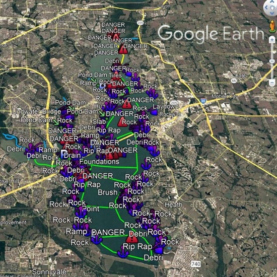 Ray Hubbard Lake Breakdown - Bass Fishing Hot Spots & Waypoints