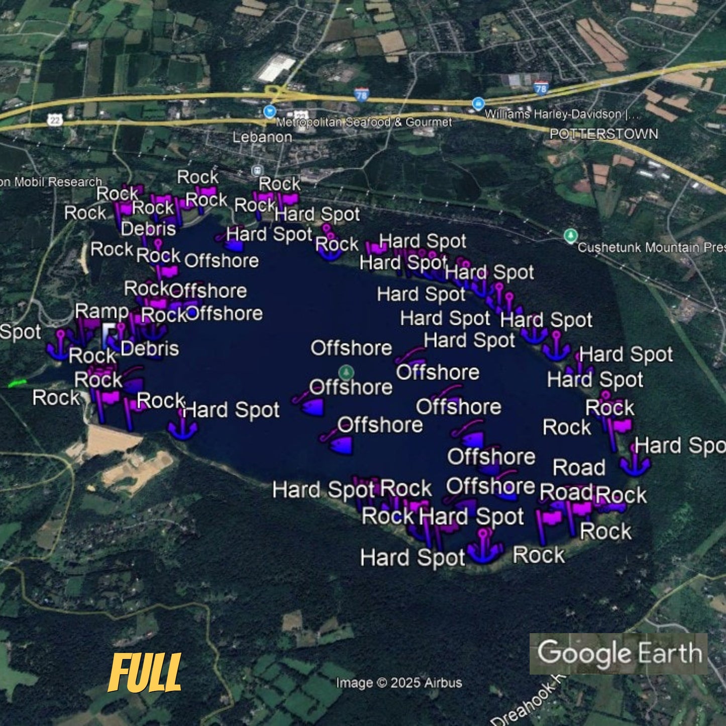 Round Valley Reservoir Lake Breakdown - Bass Fishing Hot Spots & Waypoints