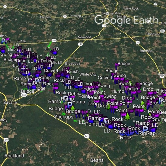Sam Rayburn Lake Breakdown - Bass Fishing Hot Spots & Waypoints