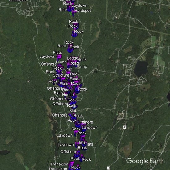 Swinging Bridge Lake Breakdown -  Bass Fishing Hot Spots & Waypoints