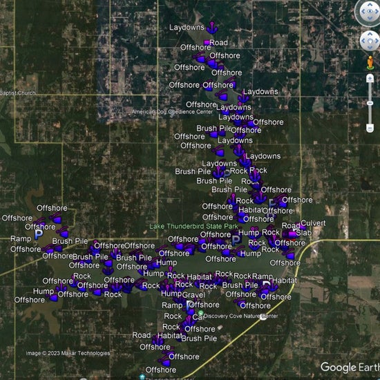 Thunderbird Lake Breakdown - Bass Fishing Hot Spots & Waypoints