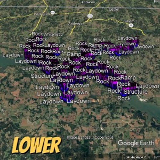 Wheeler Lake Breakdown - Bass Fishing Hot Spots & Waypoints