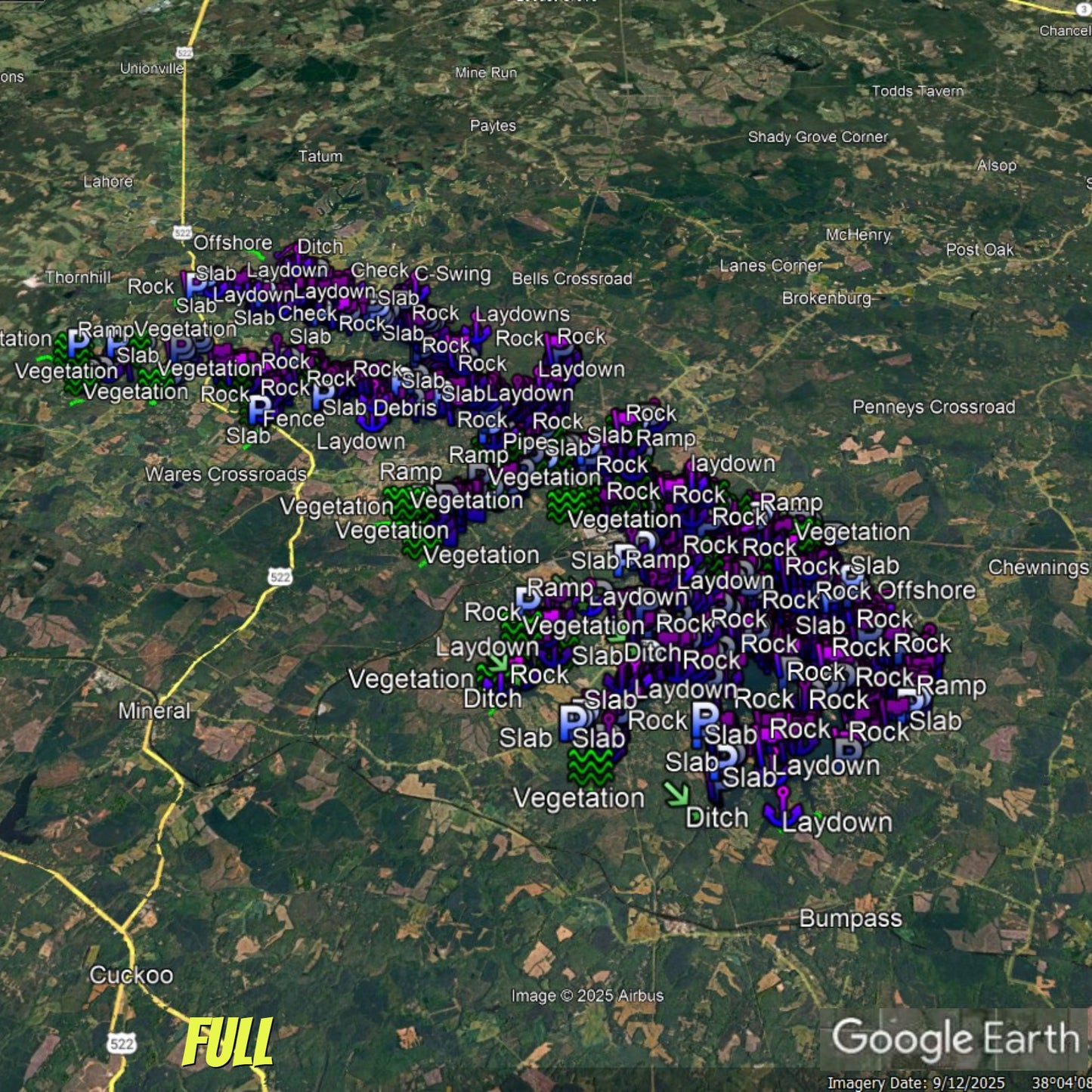 Anna - Lake Breakdown - Bass Fishing Hot Spots & Waypoints