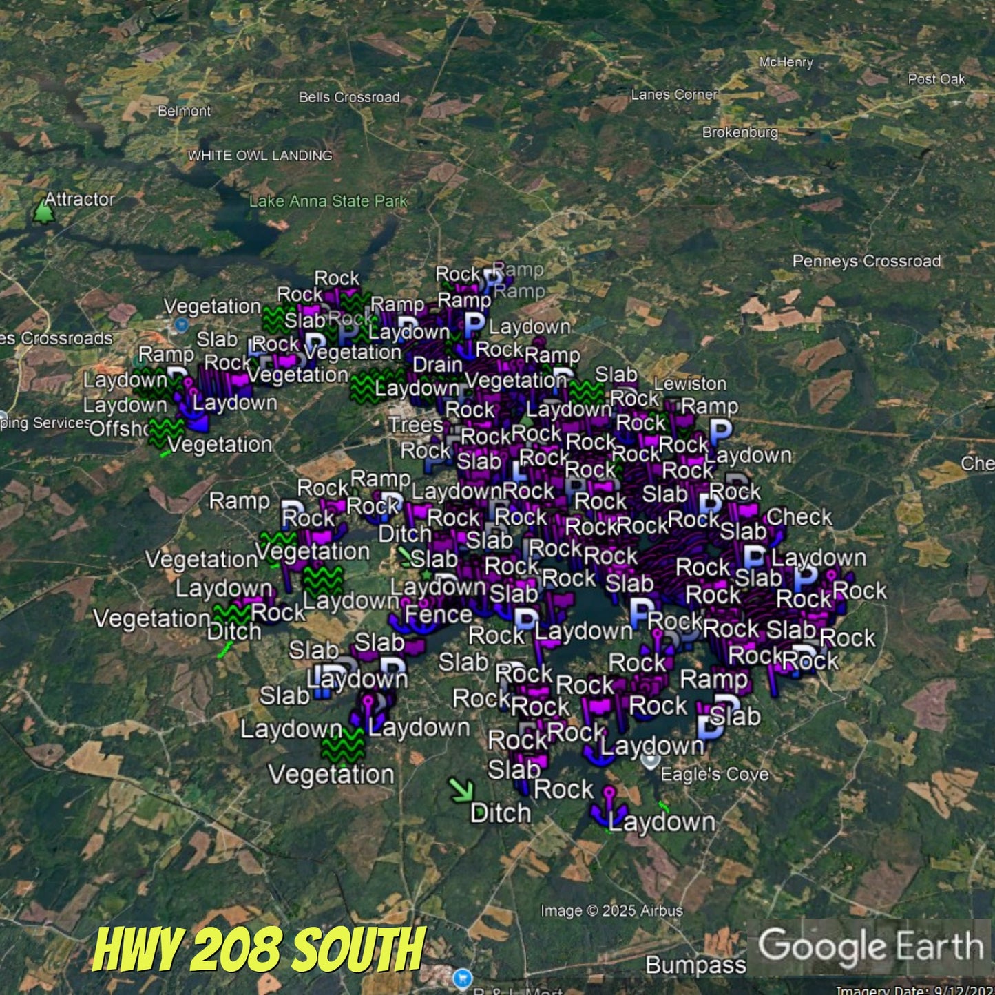 Anna - Lake Breakdown - Bass Fishing Hot Spots & Waypoints