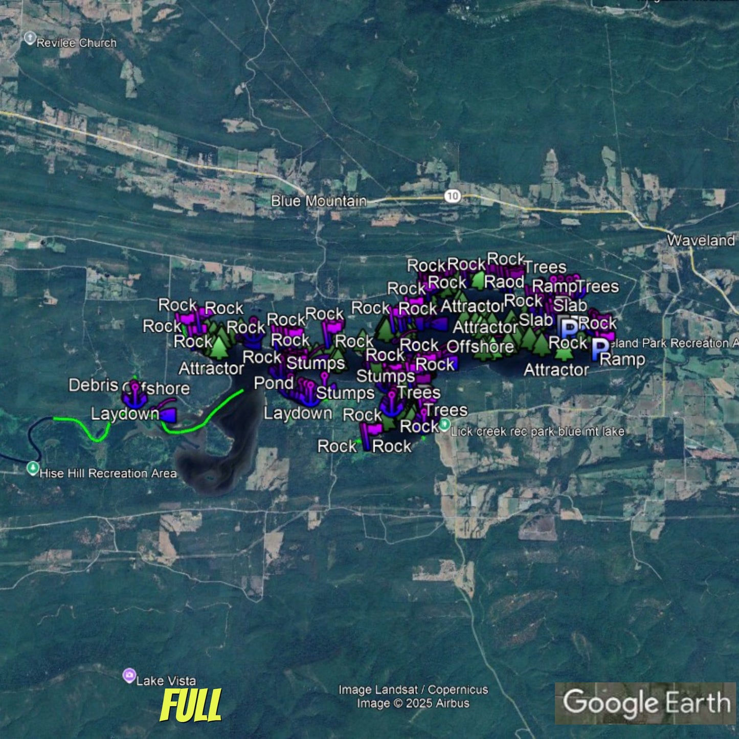 Blue Mountain Lake Breakdown - Bass Fishing Hot Spots & Waypoints