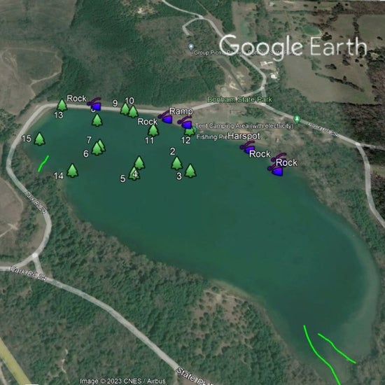 Bonham Lake Breakdown- Bass Fishing Hot Spots & Waypoints