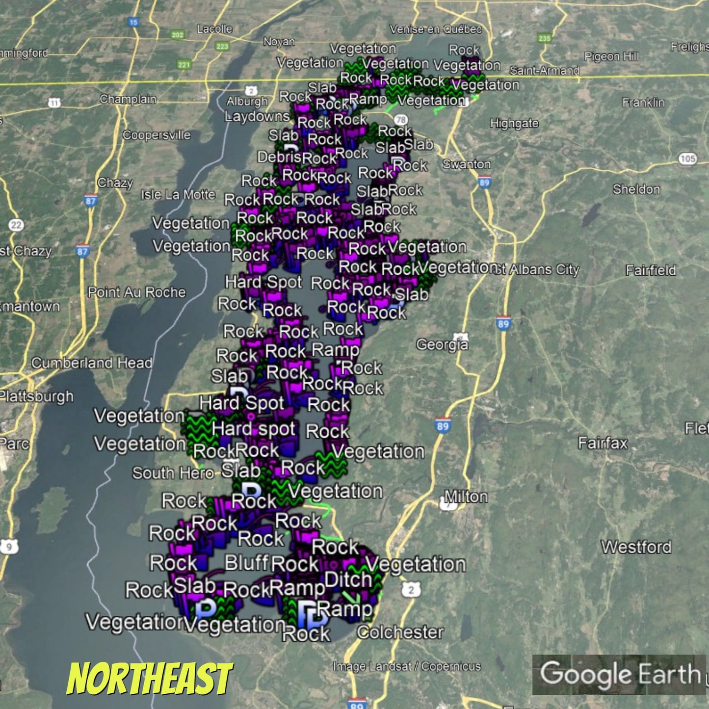 Champlain Lake Breakdown -  Bass Fishing Hot Spots & Waypoints