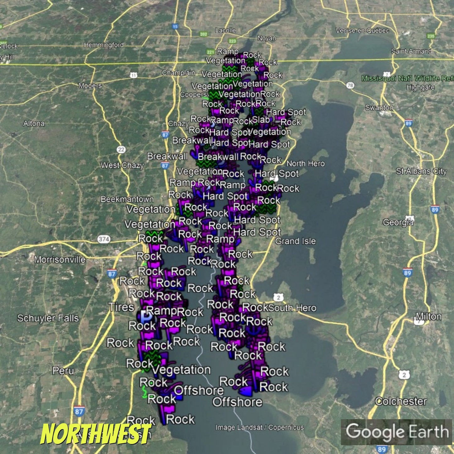 Champlain Lake Breakdown -  Bass Fishing Hot Spots & Waypoints