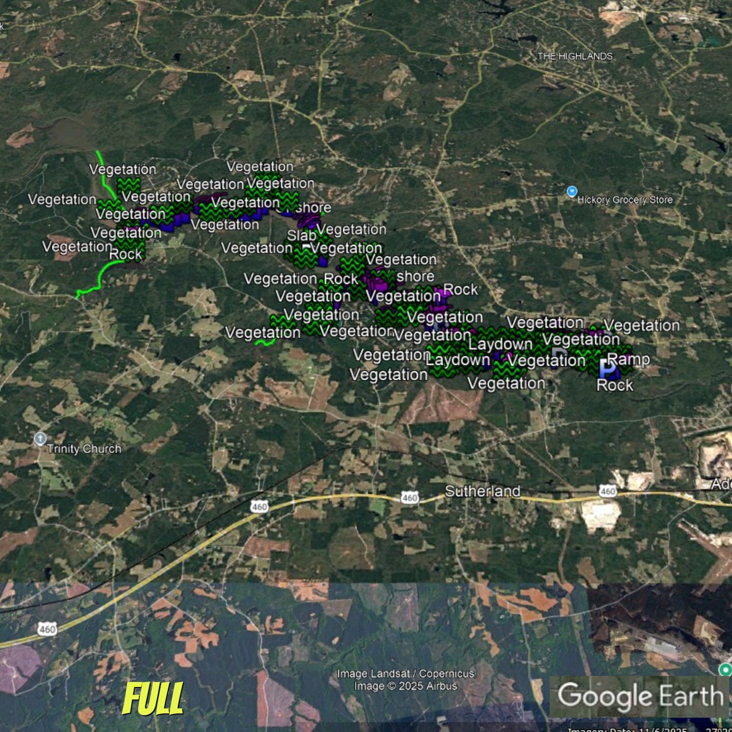 Chesdin - Lake Breakdown - Bass Fishing Hot Spots & Waypoints