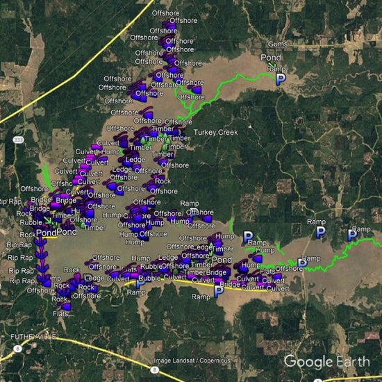 Grenada Lake Breakdown - Bass Fishing Hot Spots & Waypoints