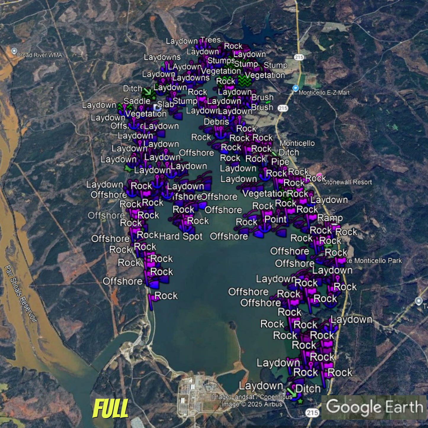 Monticello Reservoir Breakdown - Bass Fishing Hot Spots & Waypoints