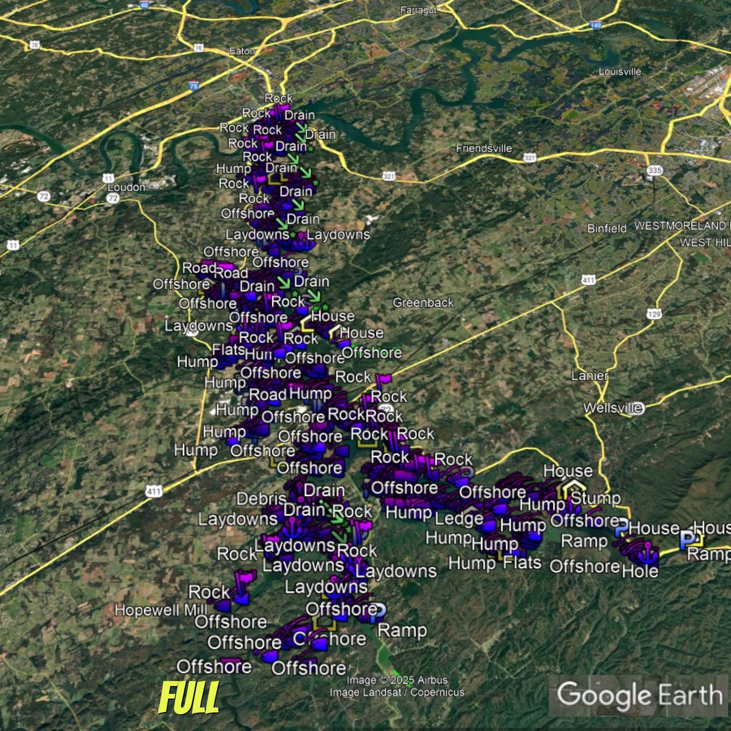 Tellico Lake Breakdown - Bass Fishing Hot Spots & Waypoints